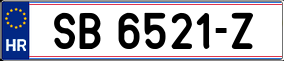 Trailer License Plate